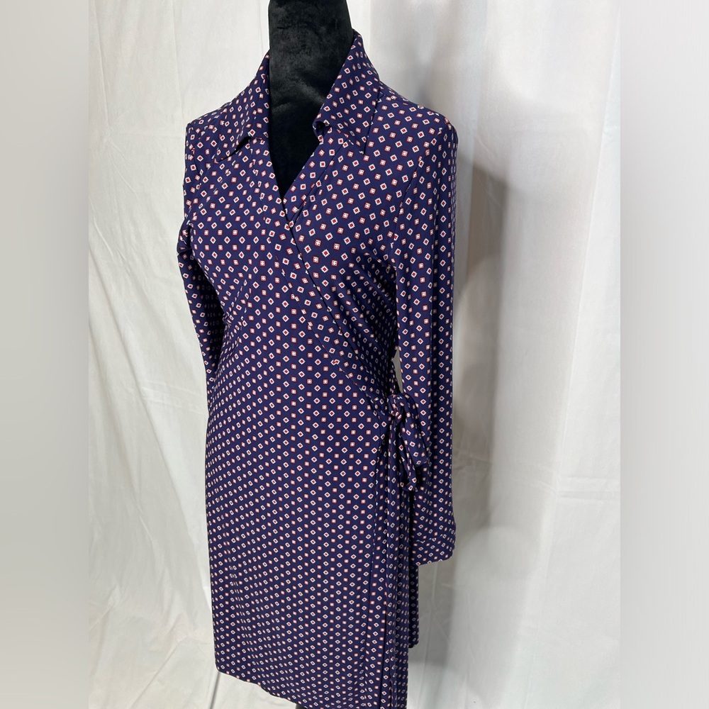 Tommy Hilfiger Bold Striped Full length Wrap Dress, SZ 14